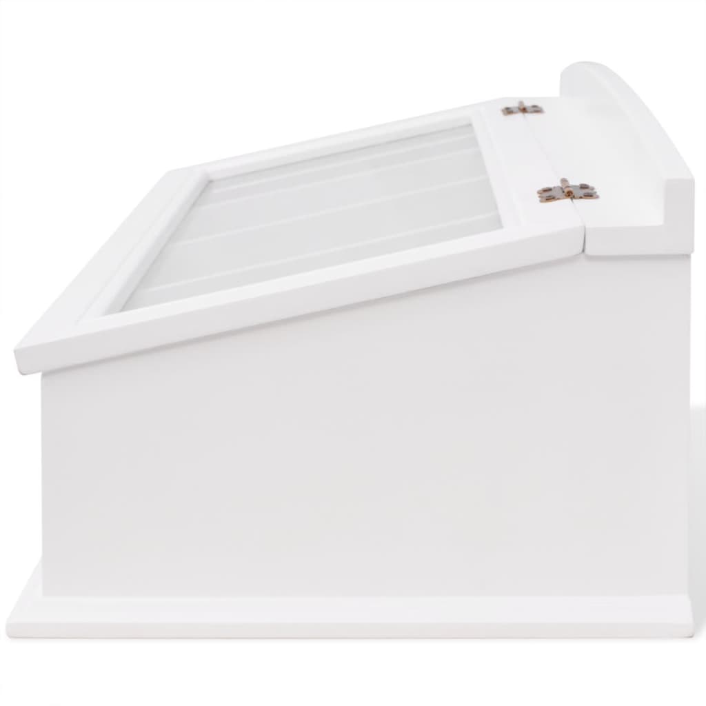 Portaposate In Mdf Bianco In Stile Barocco