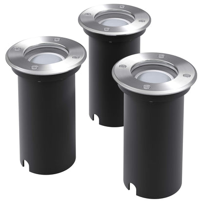 Faretti Carrabili Da Esterno A Led 3 Pz Quadrati
