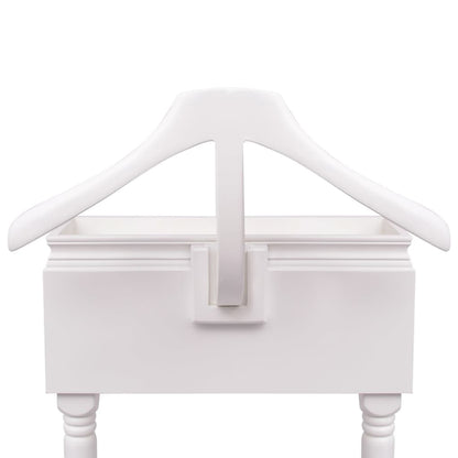 Appendiabiti Con Armadietto In Legno Bianco