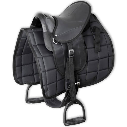 Set Sella Pony 25,4 Cm 10&quot; Nero