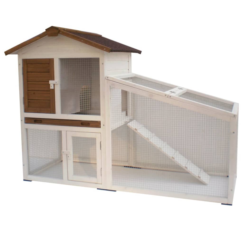 @Pet Conigliera Tommy Bianca E Marrone 140X65X100 Cm 20072