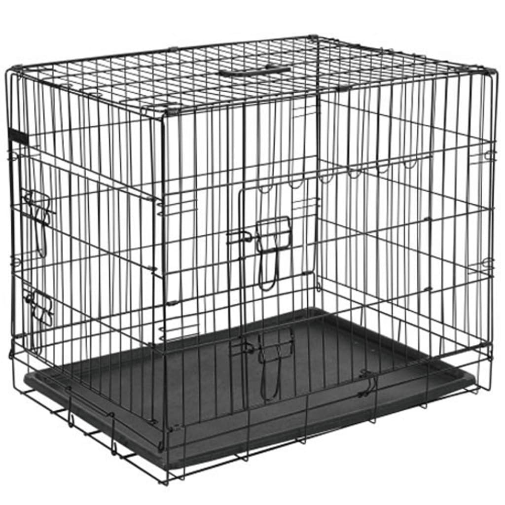 @Pet Gabbia Per Cani In Metallo 50,8X30,5X35,5 Cm Nera 15006
