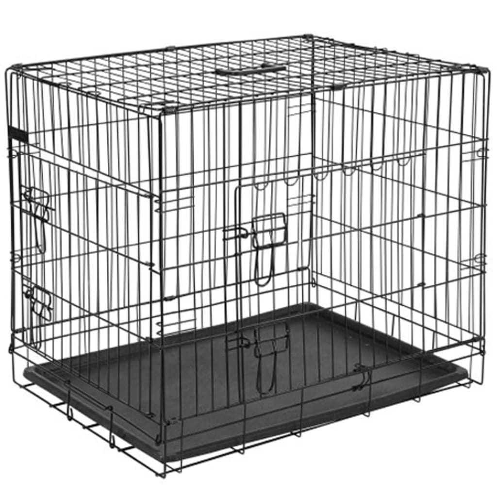 @Pet Gabbia Per Cani In Metallo 50,8X30,5X35,5 Cm Nera 15006