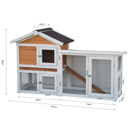 @Pet Conigliera Queensland Bianca E Marrone 147X53X85 Cm
