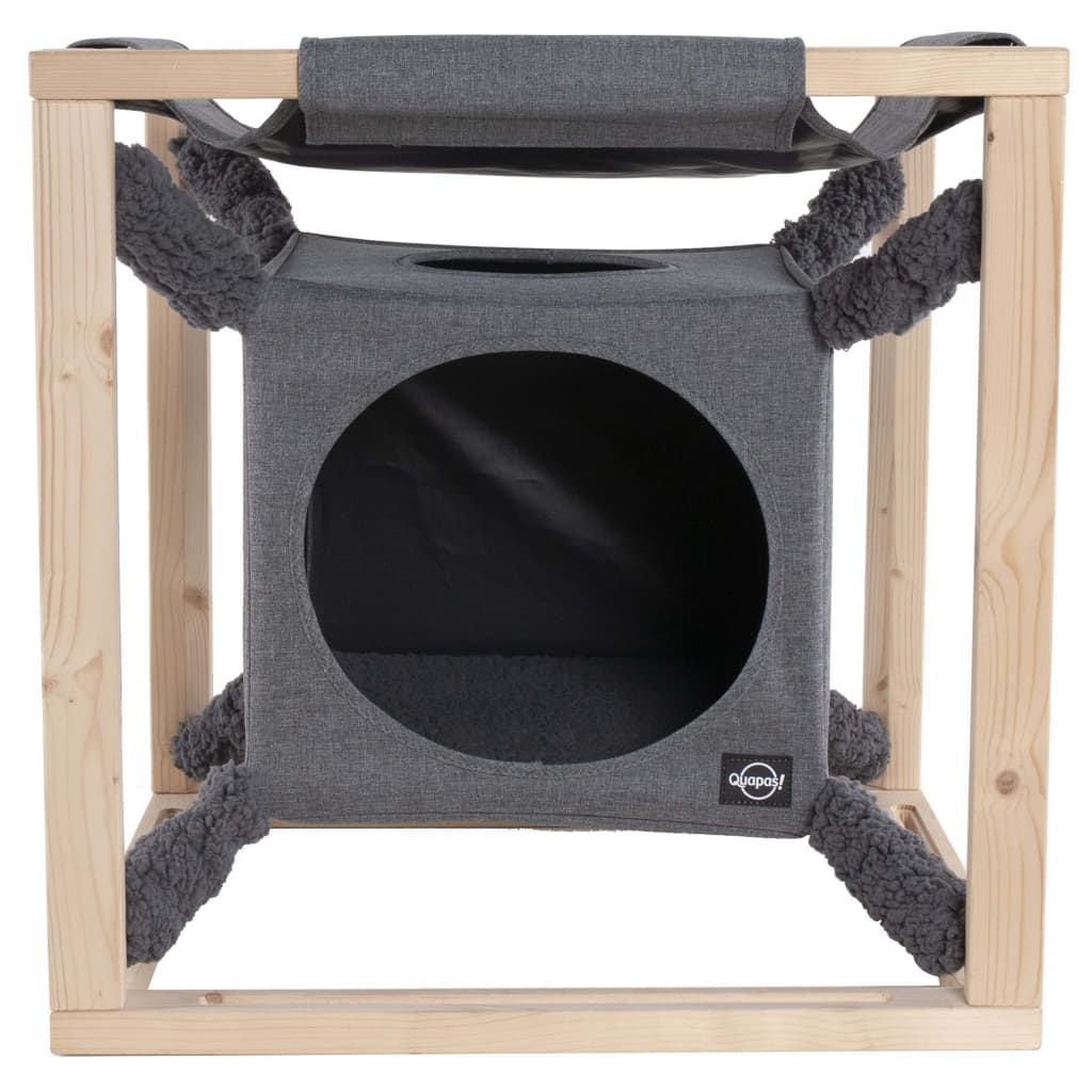 Quapas! Cuccia Per Gatti Con Amaca Catcube Grigia M 54X54X54 Cm