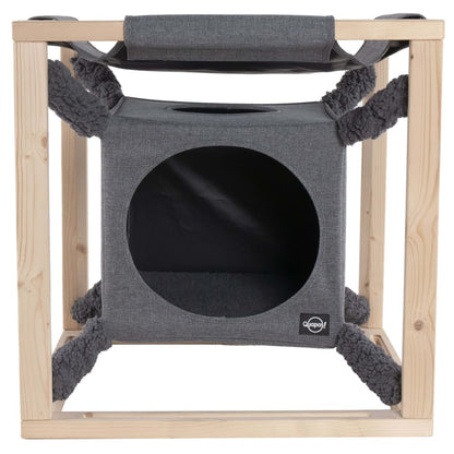 Quapas! Cuccia Per Gatti Con Amaca Catcube Grigia M 54X54X54 Cm