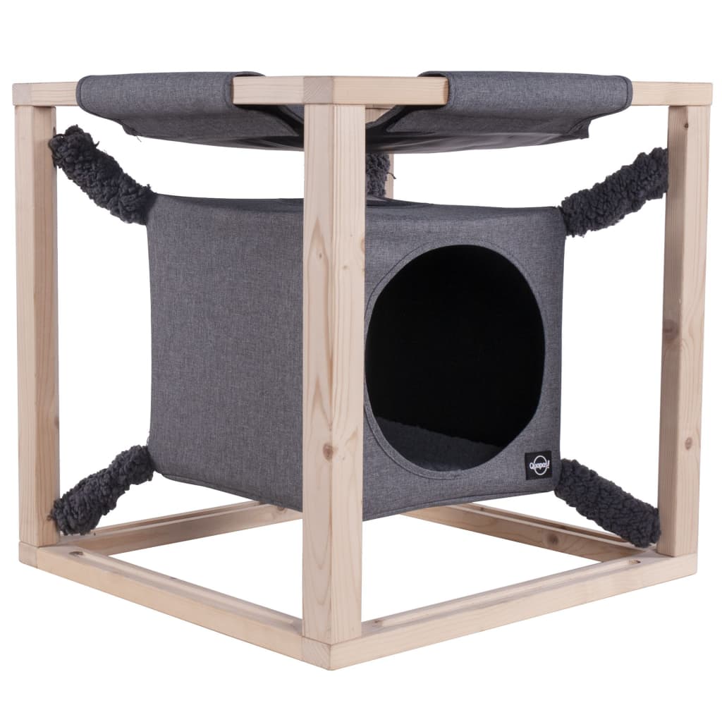 Quapas! Cuccia Per Gatti Con Amaca Catcube Grigia M 54X54X54 Cm