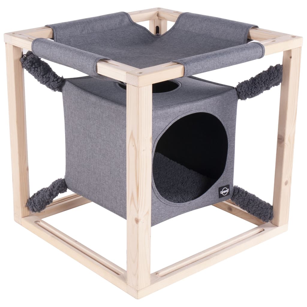 Quapas! Cuccia Per Gatti Con Amaca Catcube Grigia M 54X54X54 Cm