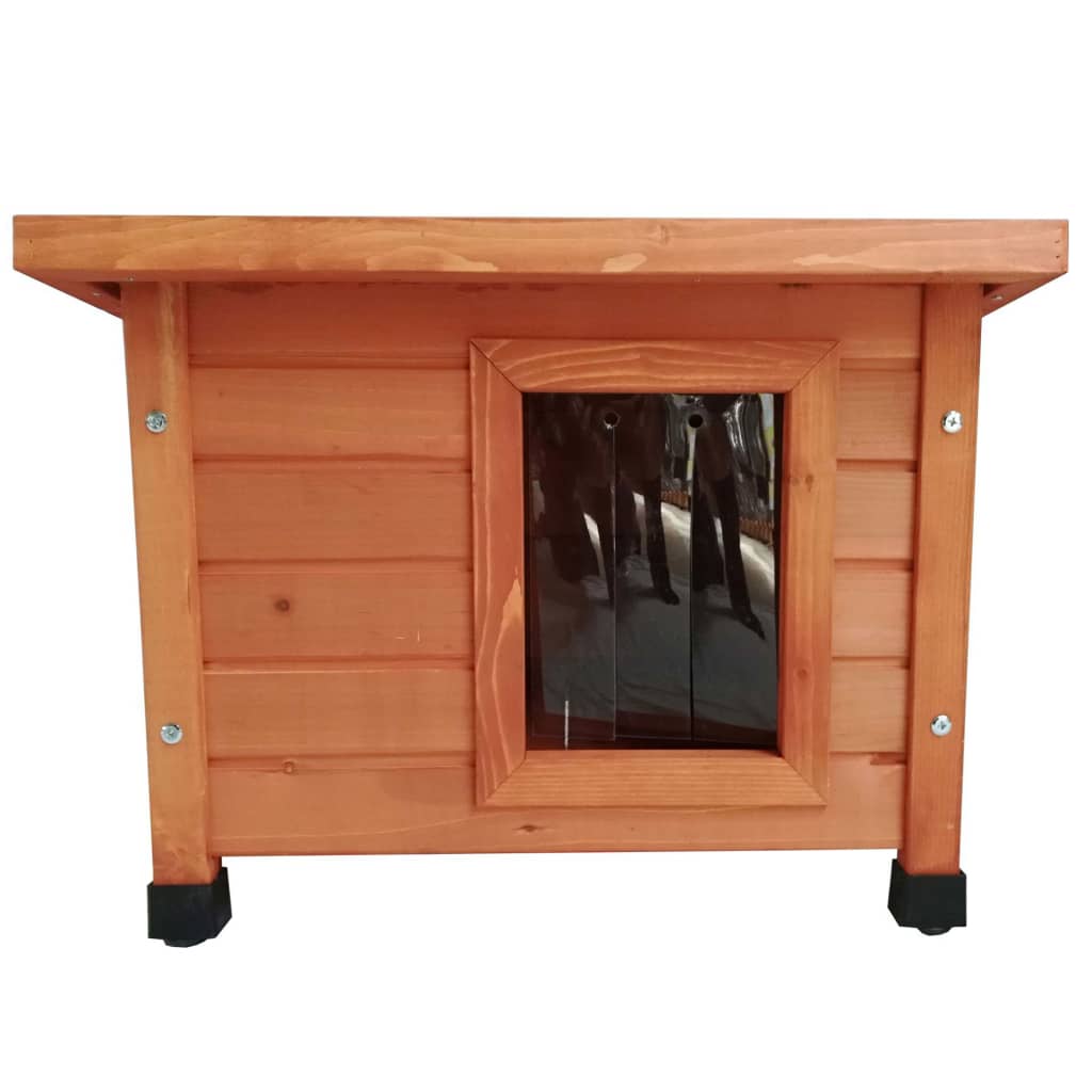@Pet Cuccia Per Gatti Da Esterni 68,5X54X51,5 Cm Legno E Bianco