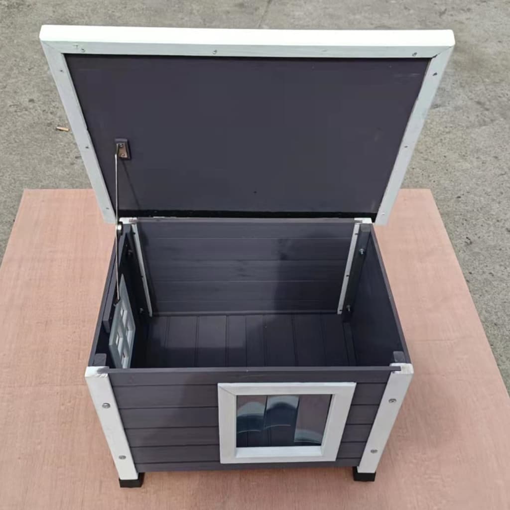 @Pet Cuccia Per Gatti Da Esterni 68,5X54X51,5 Cm Legno E Bianco