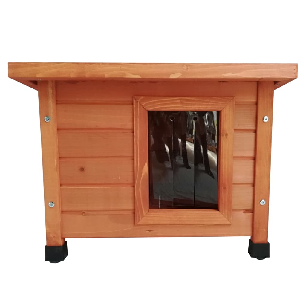 @Pet Cuccia Per Gatti Da Esterni 68,5X54X51,5 Cm Legno E Bianco