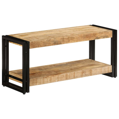Mobile Porta Tv 180X30X40 Cm In Legno Massello Di Recupero Nero