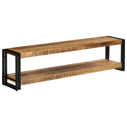 Mobile Porta Tv 180X30X40 Cm In Legno Massello Di Recupero Nero