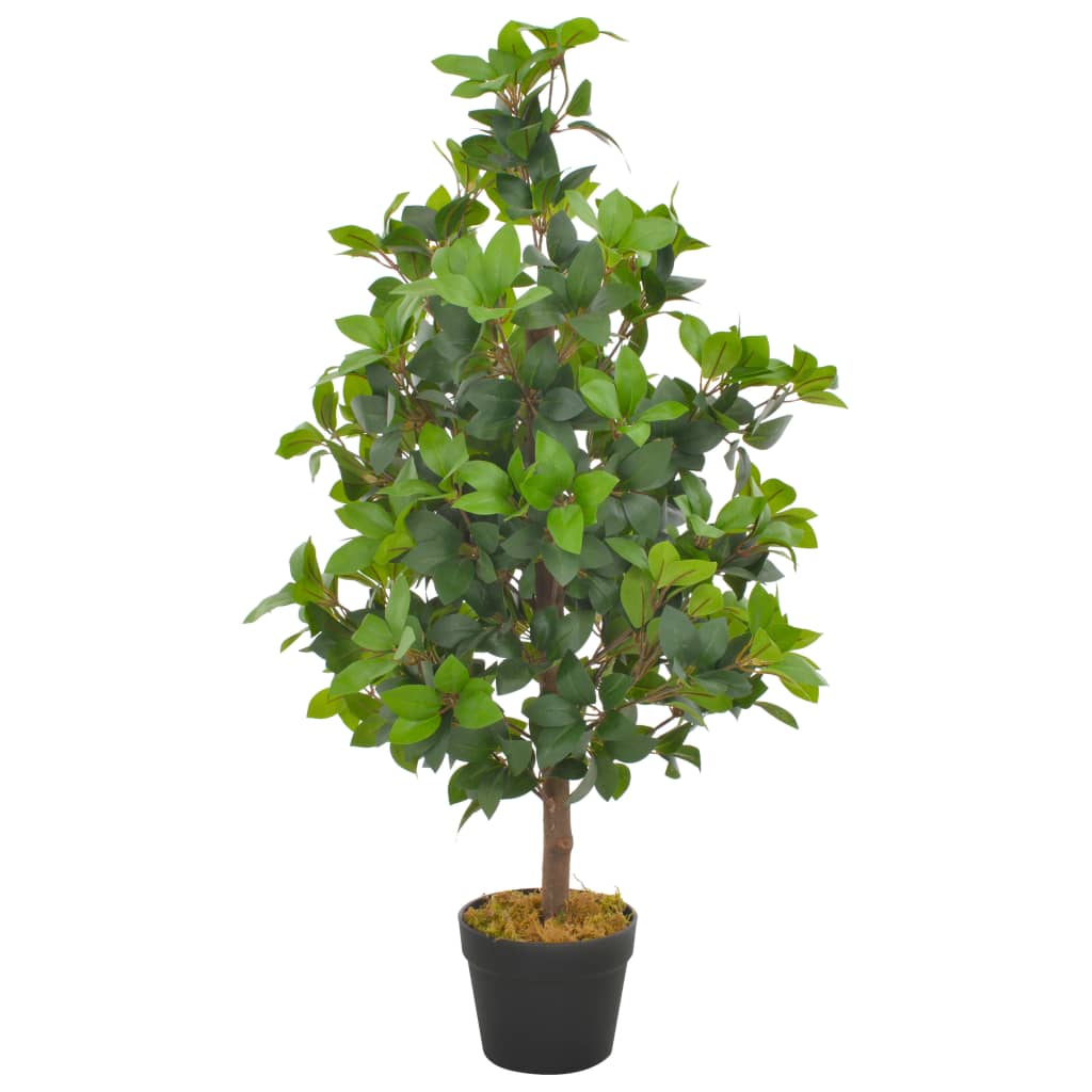 Albero Di Alloro Artificiale Con Vaso Verde