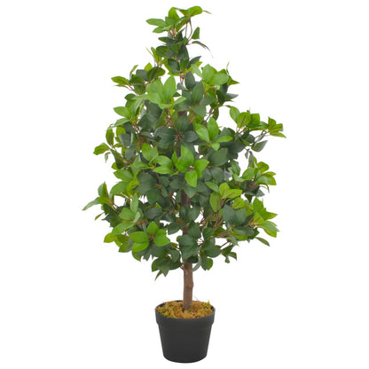 Albero Di Alloro Artificiale Con Vaso Verde