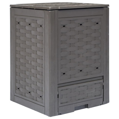 Compostiere 2 Pz Marrone 60X60X83Cm In Rattan Di Plastica