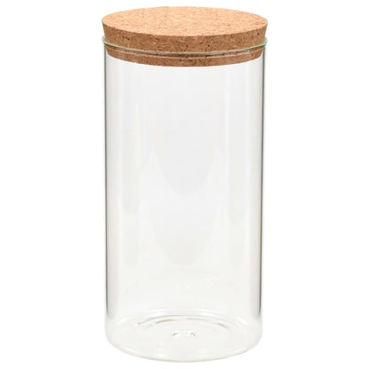 Barattoli In Vetro Con Coperchio In Sughero 6 Pz 1100 Ml