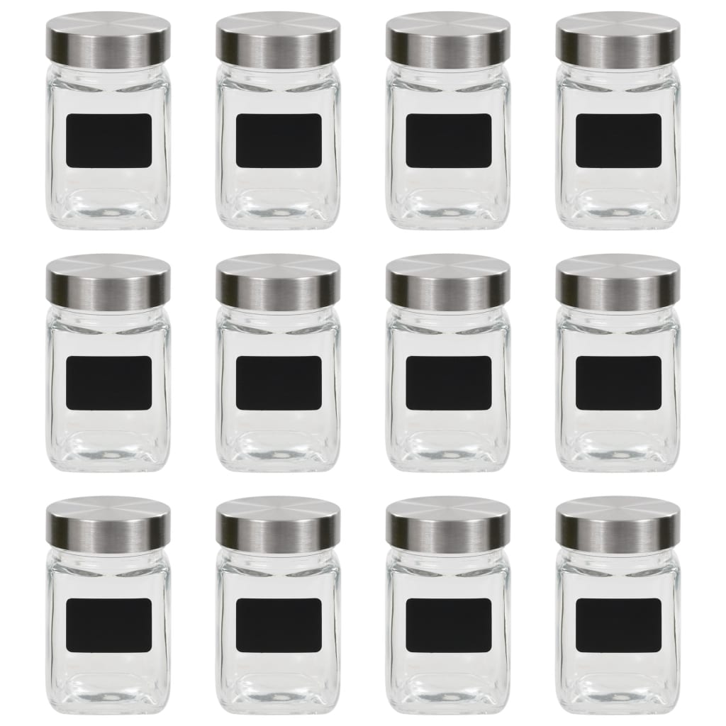 Barattoli In Vetro Con Adesivo 24 Pz 300 Ml