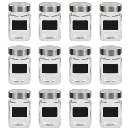 Barattoli In Vetro Con Adesivo 24 Pz 300 Ml