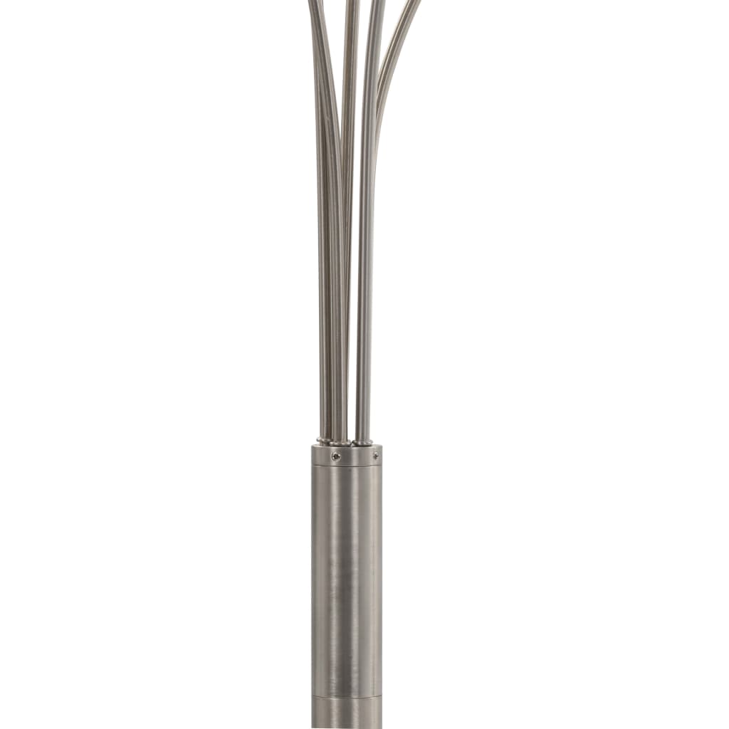 Lampada Da Terra 200 Cm 5 Bulbi E14 Argento