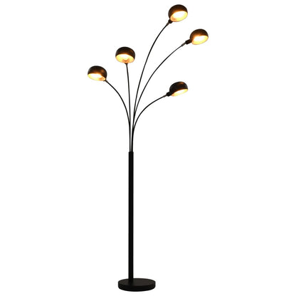 Lampada Da Terra 200 Cm 5 Bulbi E14 Argento