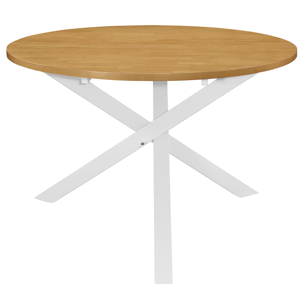 Tavolo Da Pranzo Bianco 120X75 Cm In Mdf