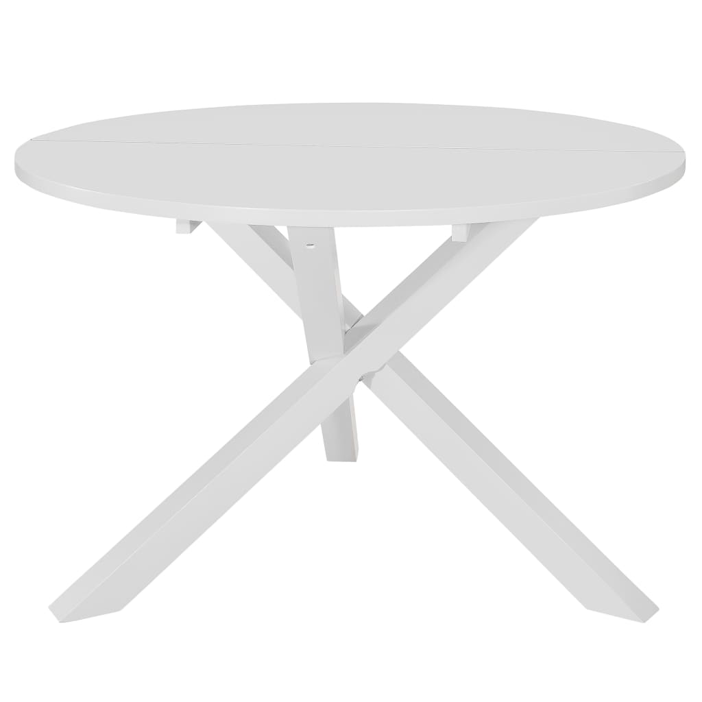 Tavolo Da Pranzo Bianco 120X75 Cm In Mdf