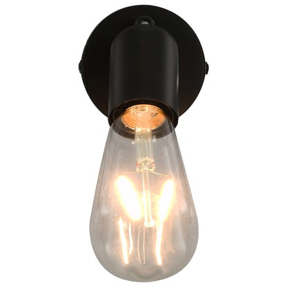 Faretti 2 Pz Con Lampadine A Incandescenza 2 W E27 Nero