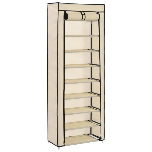 Scarpiera Con Rivestimento In Tessuto 57X29X162 Cm