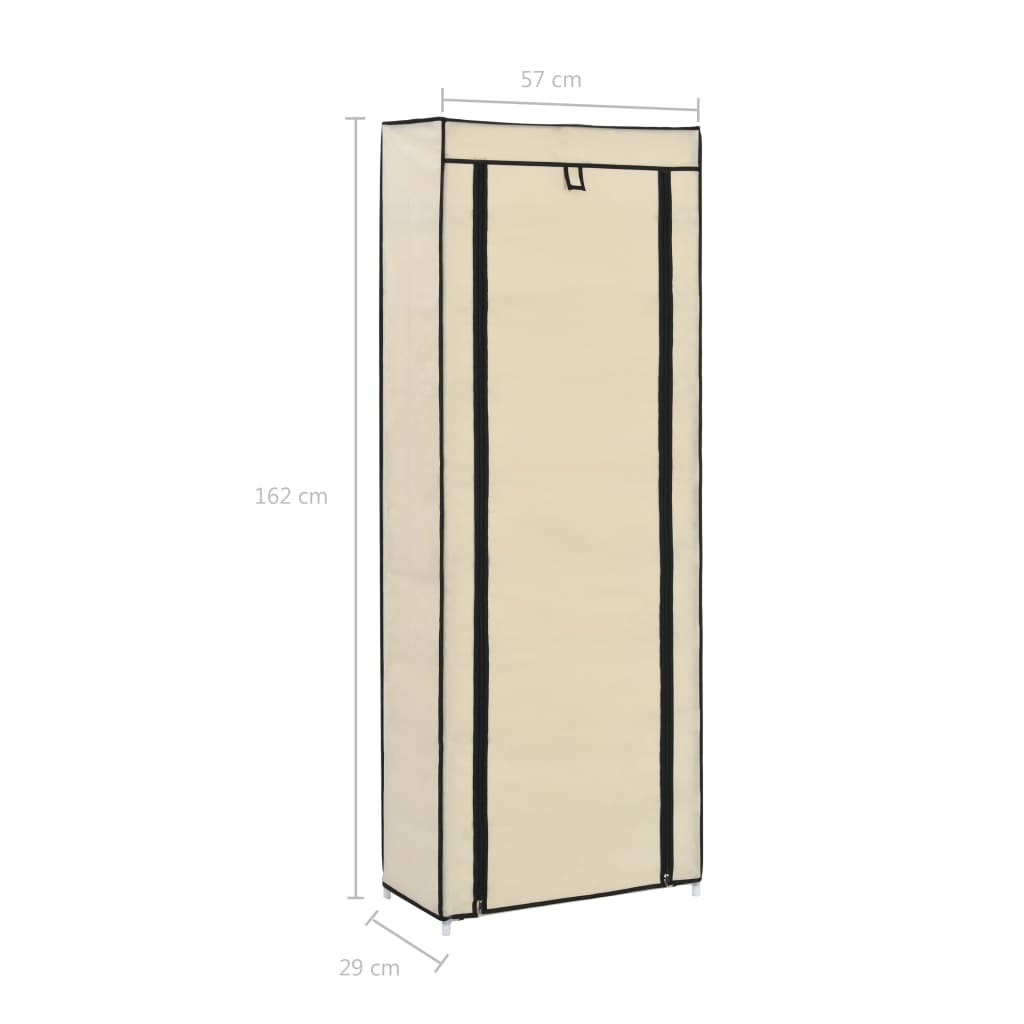 Scarpiera Con Rivestimento In Tessuto 57X29X162 Cm