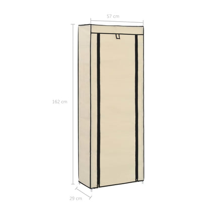 Scarpiera Con Rivestimento In Tessuto 57X29X162 Cm