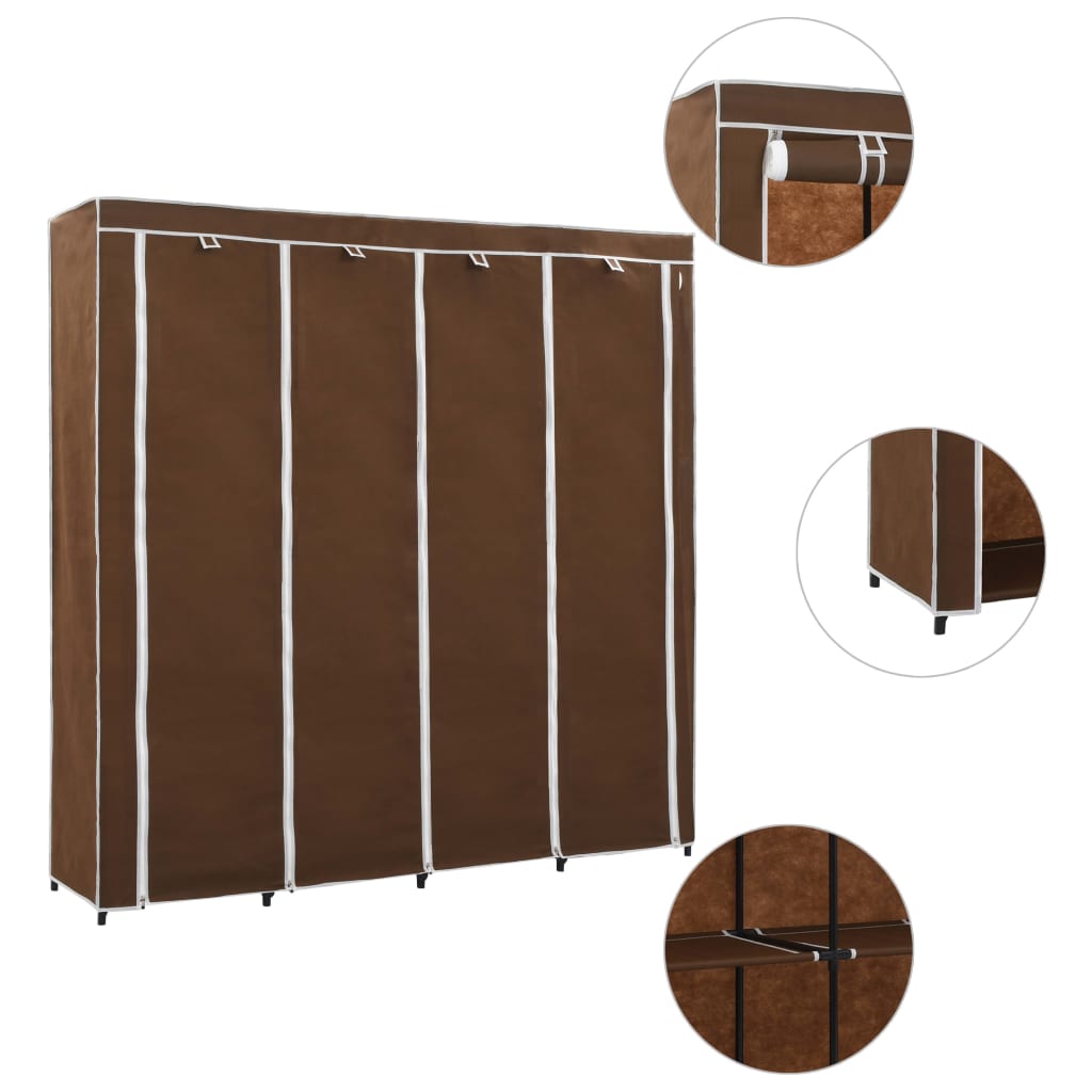 Guardaroba Con 4 Scomparti 175X45X170 Cm