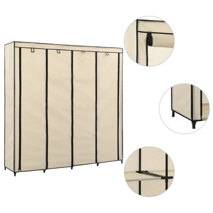 Guardaroba Con 4 Scomparti 175X45X170 Cm