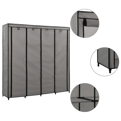 Guardaroba Con 4 Scomparti 175X45X170 Cm