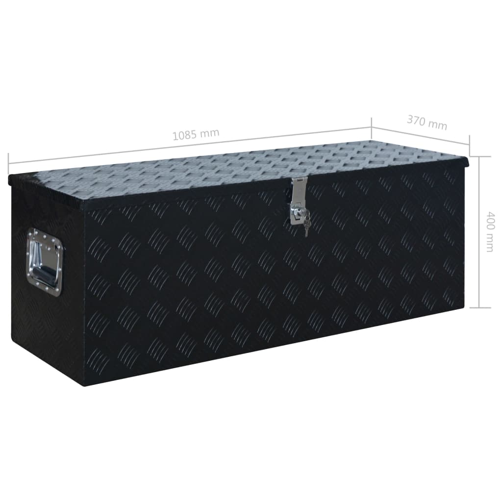 Scatola In Alluminio 1085X370X400 Mm Nera
