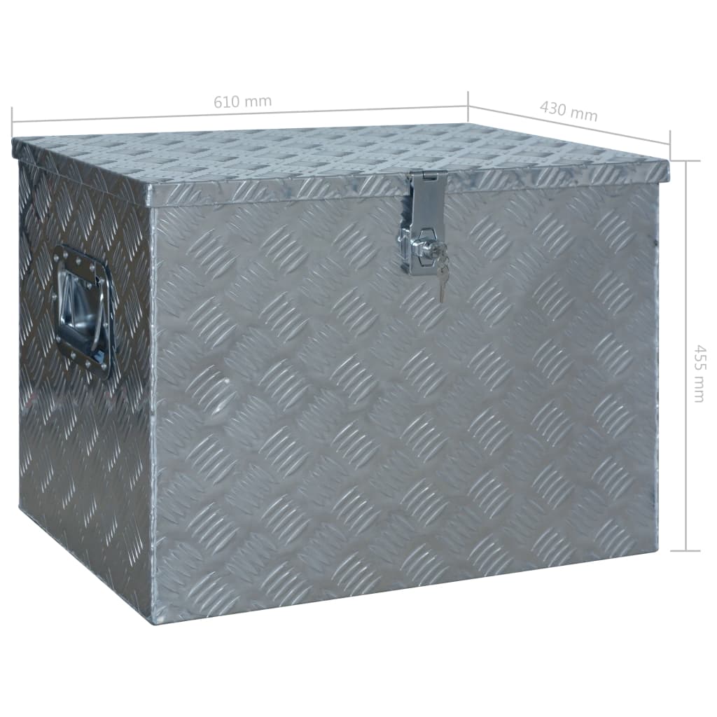 Scatola In Alluminio 610X430X455 Mm Argento