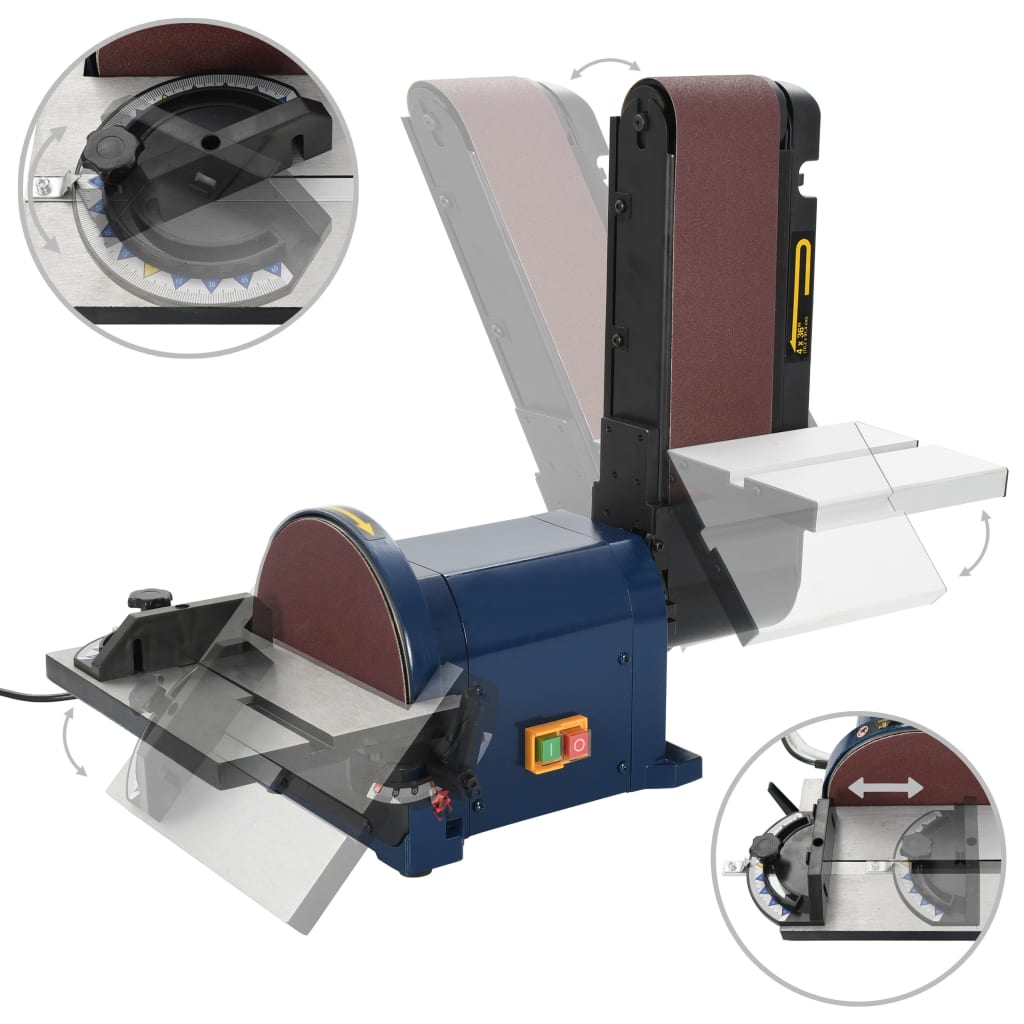 Levigatrice A Nastro E A Disco Elettrica 500 W 200 Mm