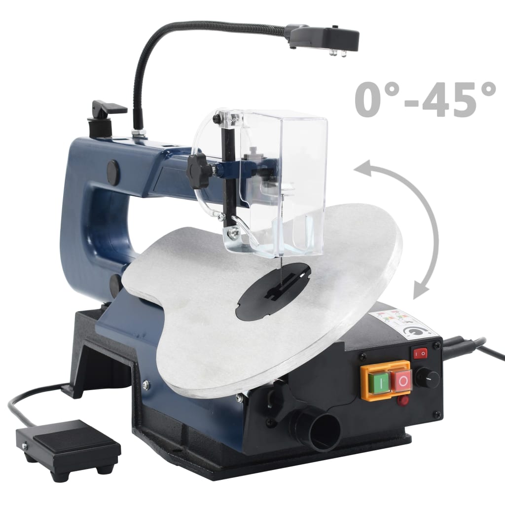 Sega Elettrica A Scorrimento Con Pedale E Luce A Led 125 W