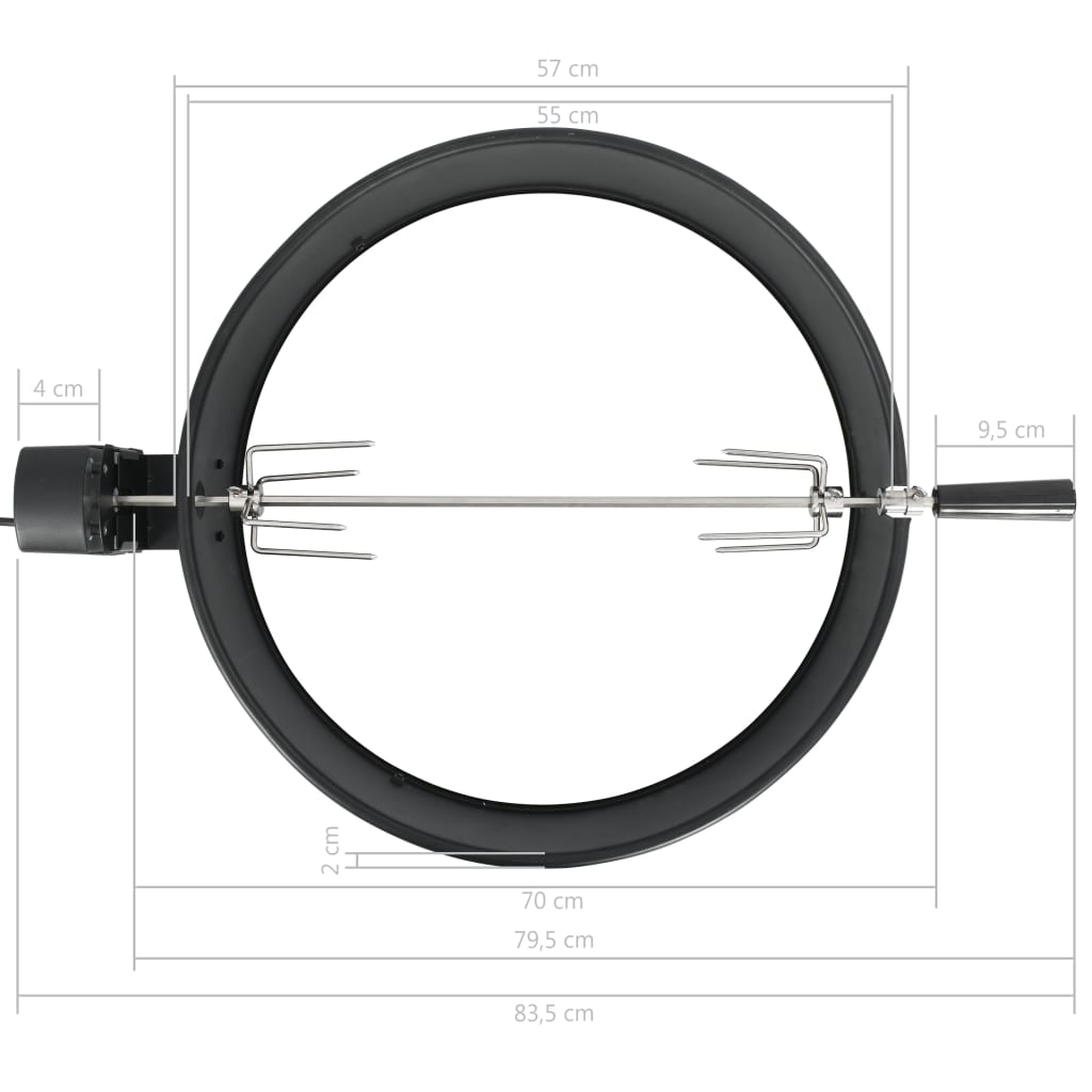 Kit Per Barbecue Allo Spiedo Nero