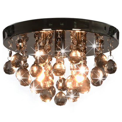 Lampada Di Soffitto Pendente In Cristallo Lampadario Cromato