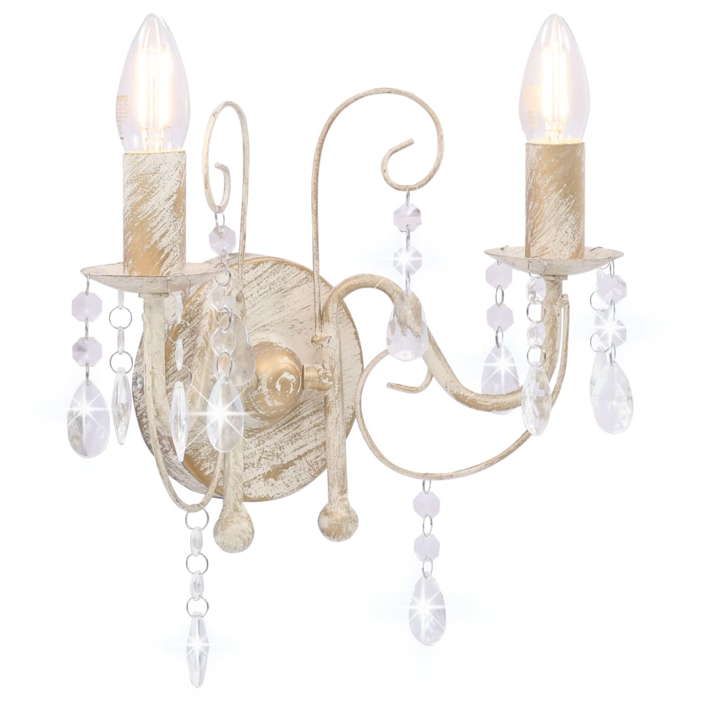 Lampada Da Muro Con Perle 2 Lampadine E14