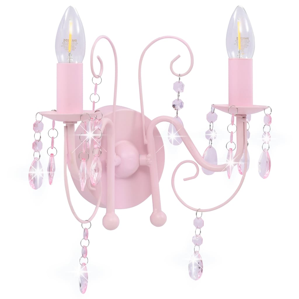 Lampada Da Muro Con Perle 2 Lampadine E14