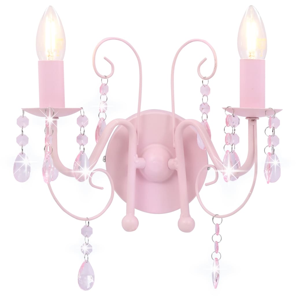 Lampada Da Muro Con Perle 2 Lampadine E14