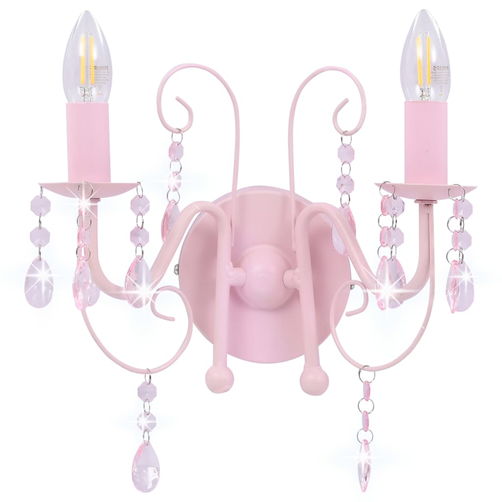 Lampada Da Muro Con Perle 2 Lampadine E14