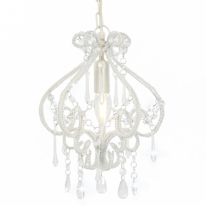 Lampadario Con Perle Rotondo E14