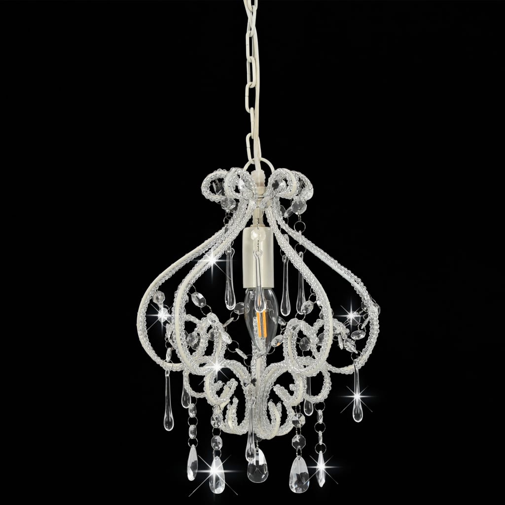 Lampadario Con Perle Rotondo E14