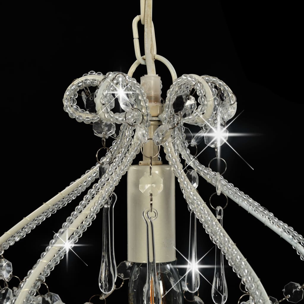 Lampadario Con Perle Rotondo E14