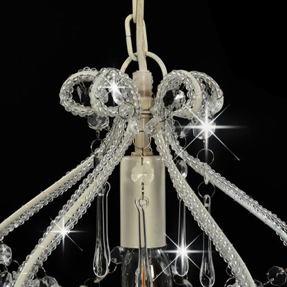 Lampadario Con Perle Rotondo E14