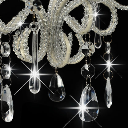 Lampadario Con Perle Rotondo E14