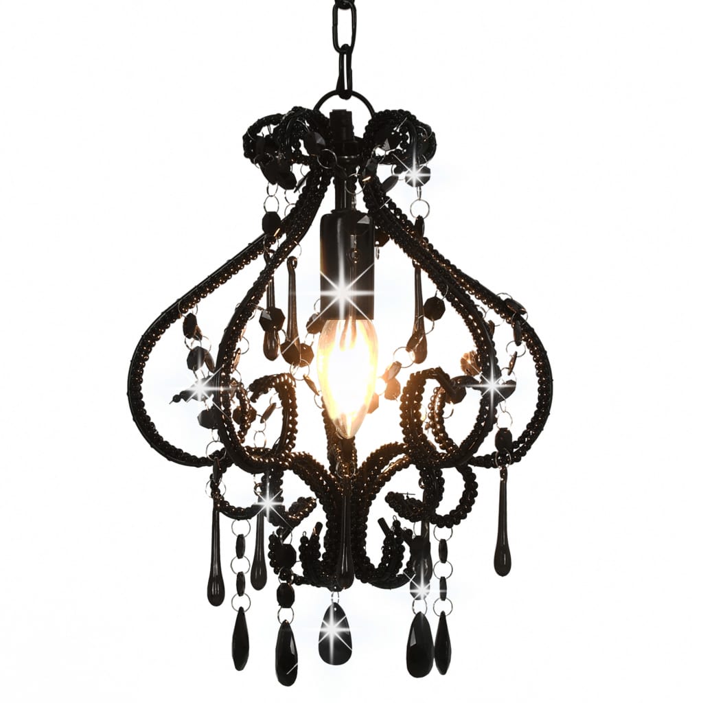 Lampadario Con Perle Rotondo E14